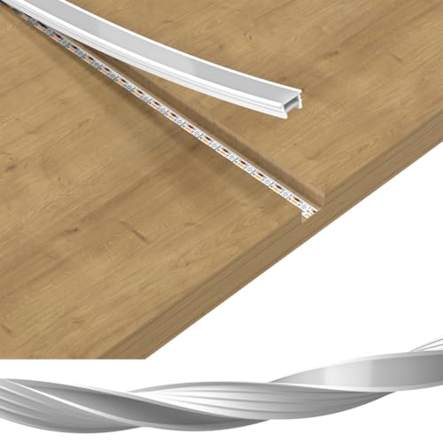 BTF-LIGHTING 9.8Ft Silicone LED Channel System for ≤10mm Width LED Strip | Flexible LED Neon Rope Channel Diffuser, Spotless Milky White Cover for Kitchen Cabinet, Rooms, and Patio(No LED Strip) - size: 9.8FT, style: 15X10mm