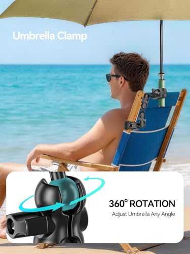 MAGJIEYX Double Clamp Mount, 360°Magic Arm for Umbrella Pole and Chair Monitor Desk Photo Studio Light Stand, Photography Reflector, Strollers, Motorcycle, Flag Holder Moun（11.81in） - size: 11.81in