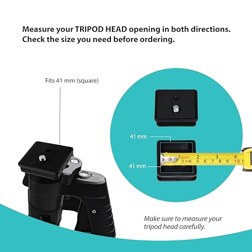 Foto&Tech 2 Pcs 41mm Tripod Quick Release Plate, Camera Mounting Adapter, Replacement Parts for Tripod for Smsnte 1100 2601, Qntray Tripod Mount 1 5/8, Ambco V-0552 V-0554, Snpak 7500 Pro 7500tm 7575i - size: 41mm