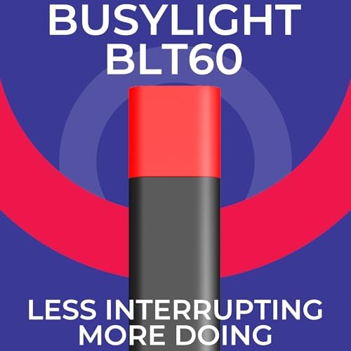 Yealink Busylight BLT60, Compatible with WH62, WH63, WH66, WH67 headset base, 2.5mm Connectivity, Smart Call Status LED Indicator Light, Plug-and-Play, for Office, Home, and Remote Work Productivity
