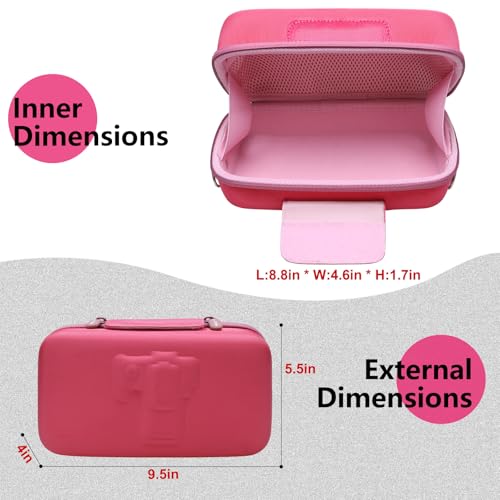 LTGEM Camera Case for Canon EOS Rebel T7 / R50 / R100 / R50 V / T6 / R8 / R10 / RP / SL3 / R5 / T100 DSLR SLR Camera and 18-55mm/18-45mm Lens with Shoulder Strap, Magenta+Pink - color: Magenta+Pink