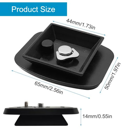 2 Pcs 44mm Tripod Quick Release Plate Camera Mounting Adapter, Universal QB-4W Tripod Mount Attachment Baseplate, Compatible with Velbon, Sony, Sunpak, Ravelli - size: 44mm