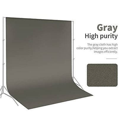 NEEWER 6x9 feet/1.8x2.8m Photo Studio 100% Pure Polyester Collapsible Backdrop Background for Photography, Video and Television (Backdrop ONLY) - Grey - color: Grey