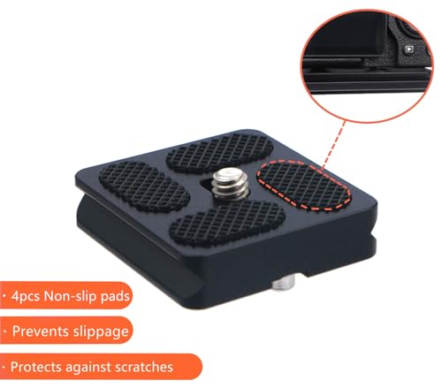 PU-40 40mm Universal Quick Release QR Plate with D-Ring Screw for Mini Tripod Monopod Ball Head DSLR Camera, Arca-Swiss Compatible