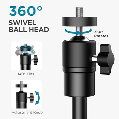 InnoGear Webcam Stand, 31" Telescopic Webcam Mount Vlogging Stick with Phone Holder Web Cam Stand for Logitech Webcam C922 C930e C920S C920 C615 C960 C920x BRIO 4K NexiGo N60, Phones, Cameras - style: Telescopic Stand