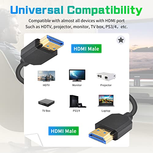 Duttek 8K HDMI Coiled Cable 1 FT-4 FT, 48Gbps Ultra Thin Short HDMI Cable Male to Male Support 8K@60Hz 4K@240Hz HDR eARC VRR, Compatible with Camera, ATOMOS Ninja V, PS5, Xbox, Gimbal Stabilizer - style: 8K Coiled HDMI Cable
