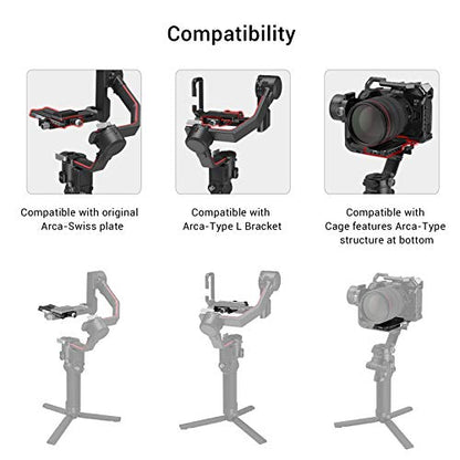 SMALLRIG 5.5'' Camera Quick Release Plate Adapter for Arca-Swiss for DJI RS 5 / RS 4 / RS 4 Pro / RS 2 / RSC 2 / RS 3 / RS 3 Pro & for Ronin-S Gimbal
