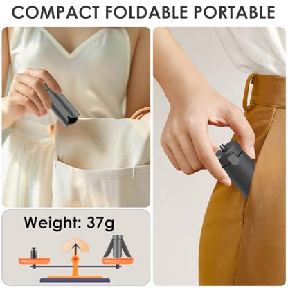 GeeRic Mini Tripod Compatible with DJI OSMO Pocket 4/3, Stable Portable Pocket Stand, Desk Small Handheld Selfie Stick with 1/4" Screw Gray - color: Gray