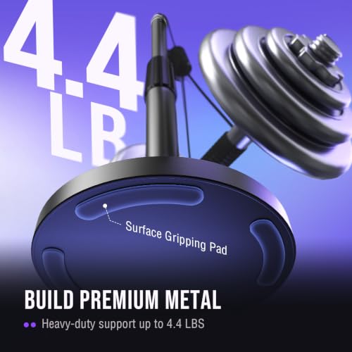 FIFINE Desktop Microphone Stand, Heavy-Duty Metal Adjustable Table Mic Stand with 5/8" Male to 3/8" Female Screw Adapter, 4 Non-Slip Pads Compatible with Microphones for Recording, Streaming-BS1