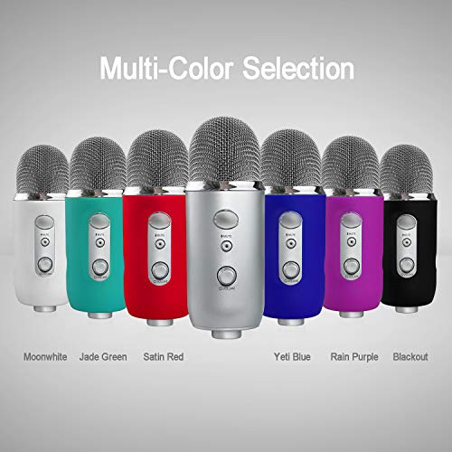 YOUSHARES Blue Yeti Protector - Full Protection Silicon Cover for Yeti & Yeti Pro Microphone (Blackout) - color: black
