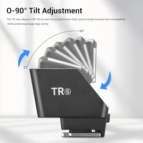 Godox TR-S TTL Camera Flash Hot Shoe Riser for Sony, Compatible with Godox iT30Pro iT20 iT22 IM20 IM22 IM30, 0-90° Tilting Head for Soft Bounce Light and Direct Flash - size: Godox TR-S