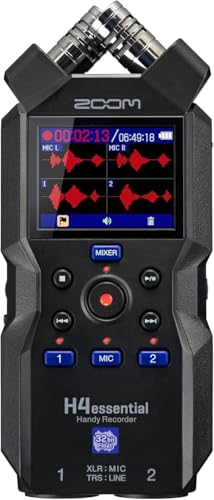 Zoom H4essential 4-Track Handy Recorder with 32-Bit Float Bundle with WSH-4E Hairy Windscreen (H4essential + Windscreen) - style: H4essential + Windscreen