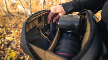 NOMATIC McKinnon Camera Sling 5L: Compact Camera Bag for Photographers with Quick Access, Secure Gear Storage, Lightweight Crossbody Design & External Straps for Easy Tripod Attachment - size: 5L