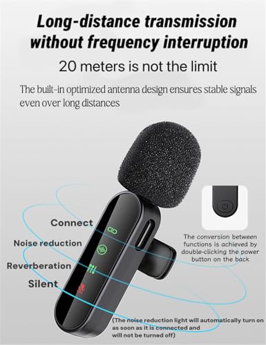 3 in 1/Four in one Wireless Lavalier Microphone for iPhone,iPad,Android,Camera,computer,mini Noise Reduction Recording Mic Ultra-Low Delay,for Vlog/ TikTok/YouTube Live Stream (Upgrade 4mic) - style: Upgrade 4mic