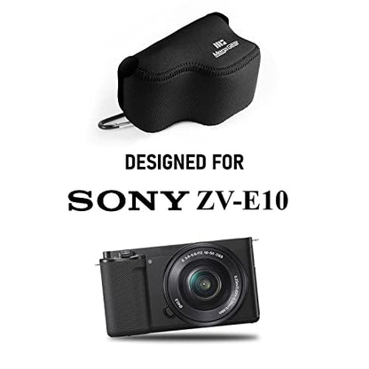 MegaGear MG2008 Ultra Light Neoprene Camera Case Compatible With Sony Zv-E10 - Black - color: Black