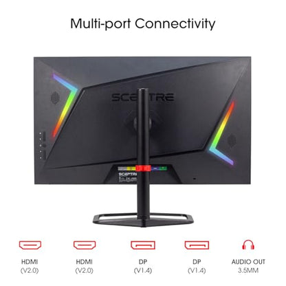 New! Sceptre 27 inch 240Hz Gaming Monitor AMD FreeSync Premium HDMI x2 DisplayPort x2 1ms100% sRGB Build-in Speakers Machine Black 2026 (E275B-FWD240 Series) - style: 2026 27" 240Hz