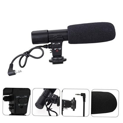 1pc Interview Microphone for Camera Camcorder and Phone Lightweight Design Compatible Devices for Vloggers and Video Producers