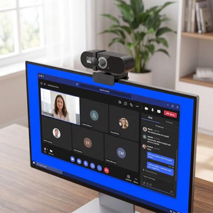 4K QHD Webcam with Auto Focus USB Plug & Play PC Camera with Privacy Cover & Noise Cancelling Mic for Video Conferencing-KAF - size: 4K One size fits all
