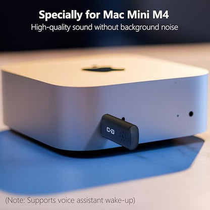 USB C Mini Microphone for Mac mini M4/M4 Pro & MacBook, Plug-and-Play | Compact Condenser Mic with Clear Audio, Portable Design for Work and Study