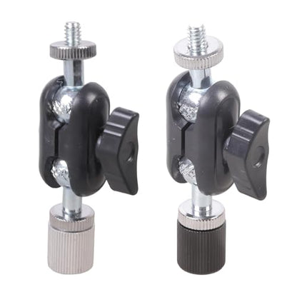Aluminum Alloy 16mm Ballhead 1/4" Screw Miniature Ball Head Adapter for DSLR Camera Tripod Mount 360rotatable Design Compactly Size Camera Ball Head - color: Black