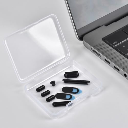 7PCS Dust Cover Port Plugs Accessories for 2026-2022 MacBook Air 13 15.3 inch M5 M4 M3 M2 M1 / MacBook Pro 14" 16" M5 M4 M3 M2 M1 Pro/Max & 2PCS Webcam Cover Slide