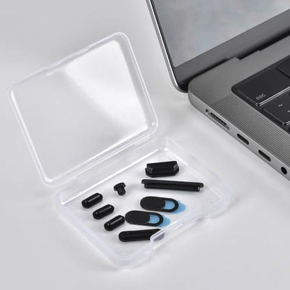 7PCS Dust Cover Port Plugs Accessories for 2026-2022 MacBook Air 13 15.3 inch M5 M4 M3 M2 M1 / MacBook Pro 14" 16" M5 M4 M3 M2 M1 Pro/Max & 2PCS Webcam Cover Slide