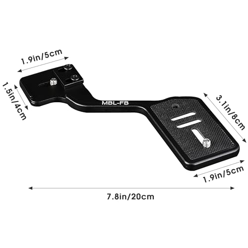 Manbily Camera Flash Brackets, Aluminum Tripod Camera Mount Extension Bar with 1/4" Screw for DSLR LED Light Video Microphone