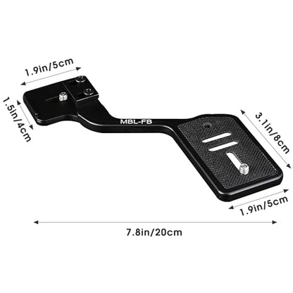Manbily Camera Flash Brackets, Aluminum Tripod Camera Mount Extension Bar with 1/4" Screw for DSLR LED Light Video Microphone