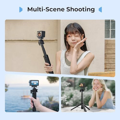 SmallRig Action Camera Selfie Stick Tripod, 7.8-21.6in Extendable, 360° Ball Head, Cold Shoe Mount, Detachable Adapter Only for DJI Action 5 Pro/4/3 (Not for Action 6), 1/4-20" Screw for Webcam - 5435 - style: for DJI action camera (5 Pro/4/3)