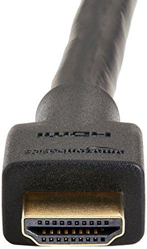 Amazon Basics HDMI Cable, 15 ft, 4K@60Hz, High-Speed 4K HDMI 2.0 Cord, 18Gbps, 2160p, 48 bit, Ethernet, Compatible with TV/PS5/Xbox/Roku, Black (Pack of 2) - size: 15 Feet (Pack of 2), style: 1-Pack