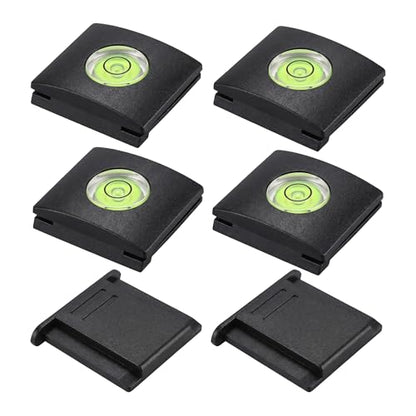 MOBOREST Camera Level Hot Shoe Level Hot Shoe Cover Flashlight Bubble Level Protector for Canon Nikon Panasonic Fujifilm Olympus Pentax Sigma DSLR/SLR/Evil (4+2PCS)