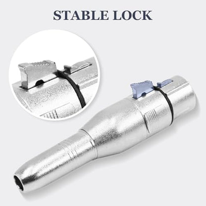 XLR 3 Pin Female to 1/4" 6.35mm Female Jack Socket Audio Adapter, Professional Grade Conversion Adapters, Audio Cable Mic Cord Adapter Plug, Silver 4-Pcs - size: XLR Female, style: 4 pcs