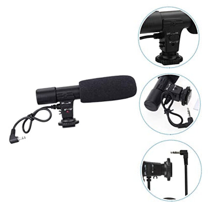 1pc Interview Microphone for Camera Camcorder and Phone Lightweight Design Compatible Devices for Vloggers and Video Producers