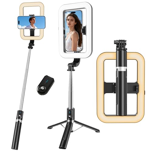Selfie Ring Light with 54" Tripod Stand, Dimmable Selfie Light with Extendable Tripod Stand with Phone Holder & Wireless Remote for iPhone & Android,YouTube, Makeup,TIKTok, Vlogging