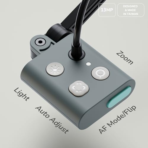 OKIOCAM S2 Pro 13-MP USB Document Camera, Built-in Light & Mic, OKIOPoint Smart Pointer, for PC | Mac | Chromebook, Ultra HD Camera for Live Demo for Web Conference, Remote Teaching