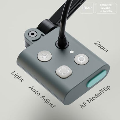 OKIOCAM S2 Pro 13-MP USB Document Camera, Built-in Light & Mic, OKIOPoint Smart Pointer, for PC | Mac | Chromebook, Ultra HD Camera for Live Demo for Web Conference, Remote Teaching