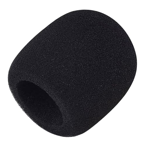 WS-1BK Deluxe Foam Ball Style Microphone Windscreen, Black | Ball Style, Vocal Karaoke Microphone, Performance Plus - color: Black