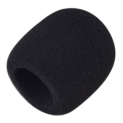 WS-1BK Deluxe Foam Ball Style Microphone Windscreen, Black | Ball Style, Vocal Karaoke Microphone, Performance Plus - color: Black