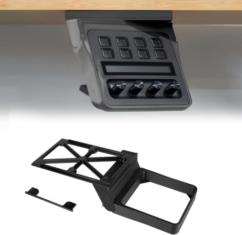 Articulating Under Desk Mount for Stream Deck Plus, Ratchet Up Sliding Studio Monitor Controller Holder for Content Creators, Streaming, Gaming (Black) - color: Black
