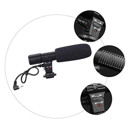 1pc Interview Microphone for Camera Camcorder and Phone Lightweight Design Compatible Devices for Vloggers and Video Producers