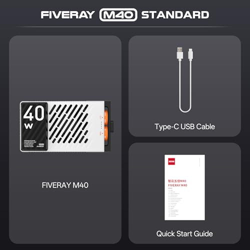ZHIYUN FIVERAY M40 Video Light [Official], 40W Portable Camera Light, 14000 Lux, CRI/TLCI 96+ 2700-6200K, 320g LED Panel DSLR Photography Lighting, Lighting Setup for YouTube, TikTok