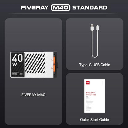 ZHIYUN FIVERAY M40 Video Light [Official], 40W Portable Camera Light, 14000 Lux, CRI/TLCI 96+ 2700-6200K, 320g LED Panel DSLR Photography Lighting, Lighting Setup for YouTube, TikTok