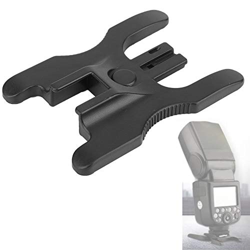 Camera Flash Stand, 3-in-1 Universal Dual Hot Shoes Flash Lamp Mount Holder Bracket for Flash Speedlight Compatible with for Nikon for Canon Camera