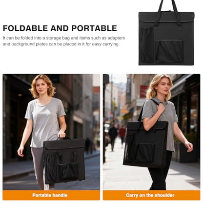 Light Box Photography 20"x20" with 160LED Lights and 4 Color Backdrops Photo Box with Lights, Foldable Light Box with Adjustable Brightness, 3000-6500K Dimmable Portable Picture Box Shooting - size: 20" with 3000-6500K
