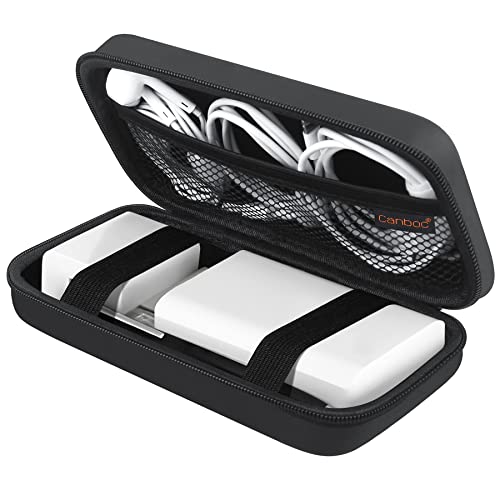 Canboc Electronics Travel Organizer, MacBook Charger Carrying Case, Electronic Accessories Portable Cable Storage Bag for Charging Cords, Power Adapter, MagSafe, USB Hub, Power Bank, Earbuds, Black - color: B-Black