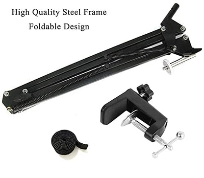 Webcam Stand Desktop Adjustable Suspension Boom Scissor Arm Camera Clamp Webcam Mount Holder for Logitech Webcam C920 C930 C922 C615, Microsoft LifeCam and Other Devices with 1/4" Thread - color: Scissor Arm Webcam Stand