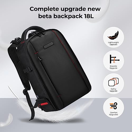 K&F CONCEPT Camera Backpack for Photographers Large Waterproof Photography Camera Bag with Laptop/Tripod Compartment for Men Women Black Red - style: Formal