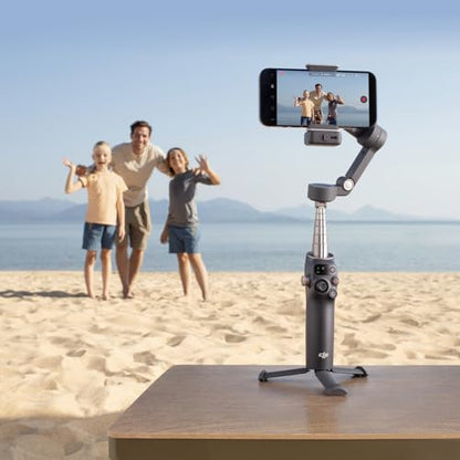 DJI Osmo Mobile 7P Gimbal Stabilizer for iPhone & Android, Native Tracking | Lighting, 3-Axis Phone Gimbal, Quick Launch, One-Tap Edit, Built-in Extension Rod & Tripod, 10hrs Use, Phone Charging