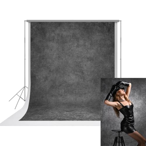 UrcTepics 8×12 ft Grey Fabric Photo Backdrops, Classic Abstract Texture Backdrop for Headshots and Portraits, Vintage Photography Background for Studio and Events. - color: Grey, size: 8x12 Ft