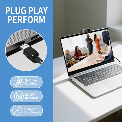 4K Webcam with Microphone, 24MP Ultra HD Web Cam for Desktop Computer, Streaming Camera for PC with Auto Light Correction & Wide Angle, Plug and Play USB Computer Camera for Laptop/Mac/Zoom/Teams - style: K1-4K